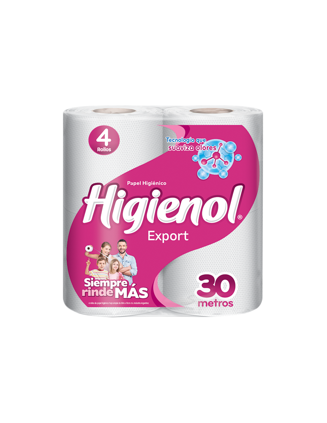 Papel Higienico Higienol Export 30 Mts 4un