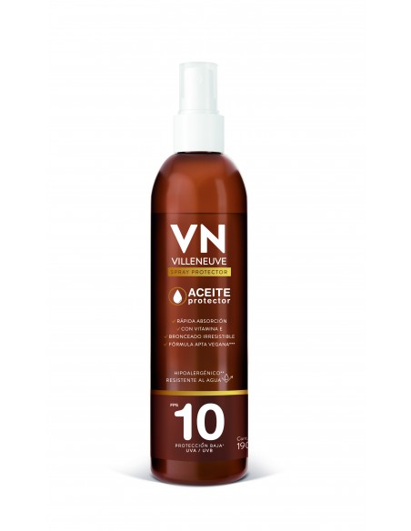 PROT.SOLAR VILLENEUVE ACEITE FPS10 190CC